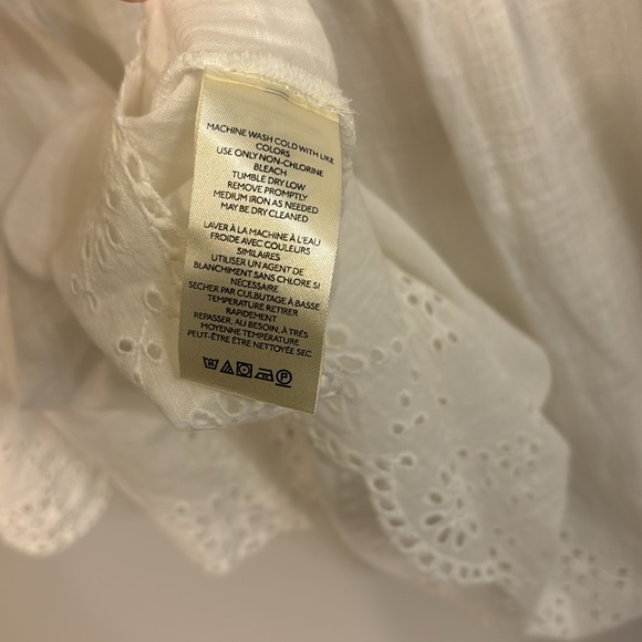 Free People White Eyelet Blouse - Picture 9 of 12